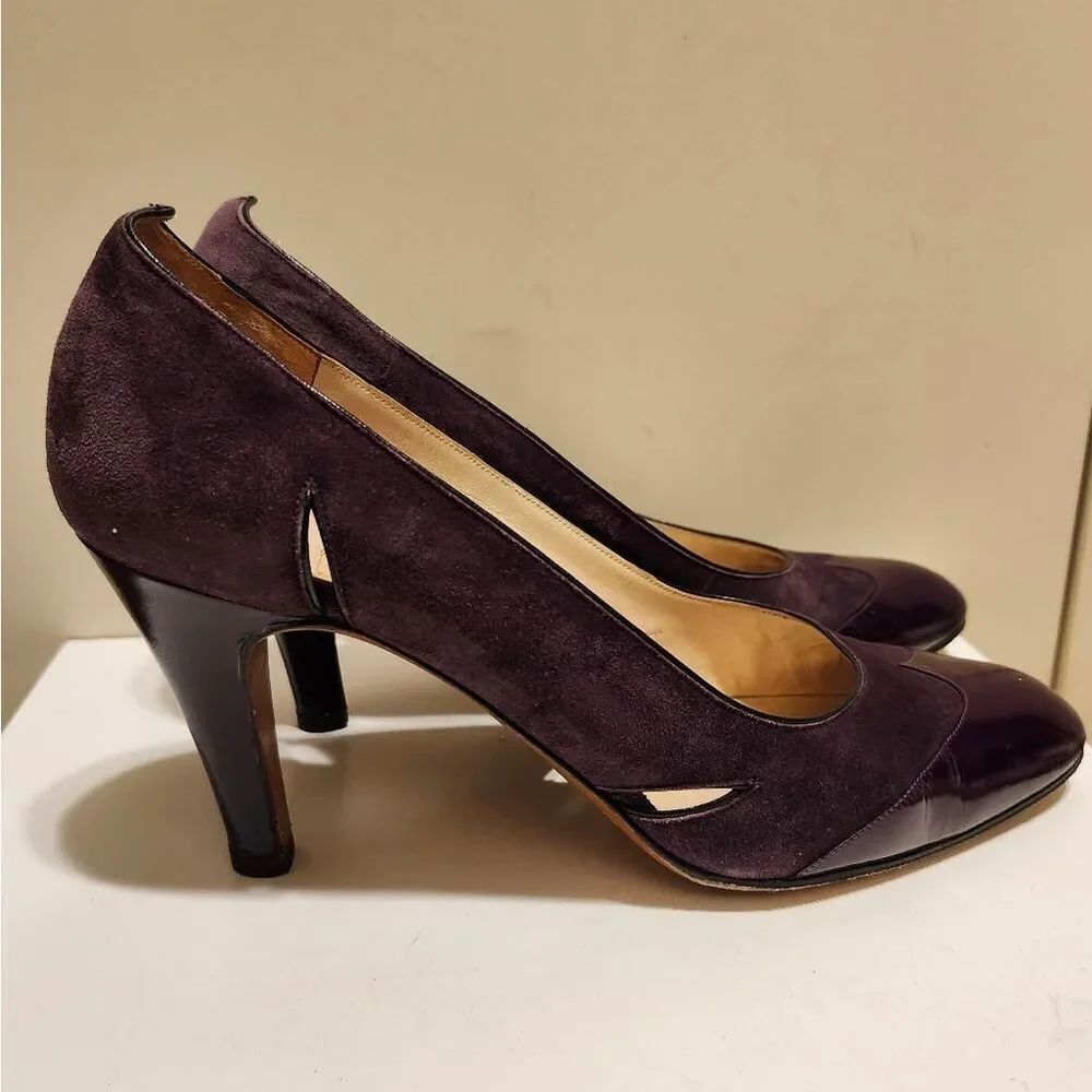 Vintage Mint 80s Guy Laroche Paris par René Mancini Merlot Spectator Pumps Sz.8
